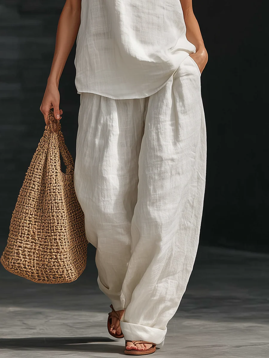 Delphine™ | Ensemble sans manches et pantalon large