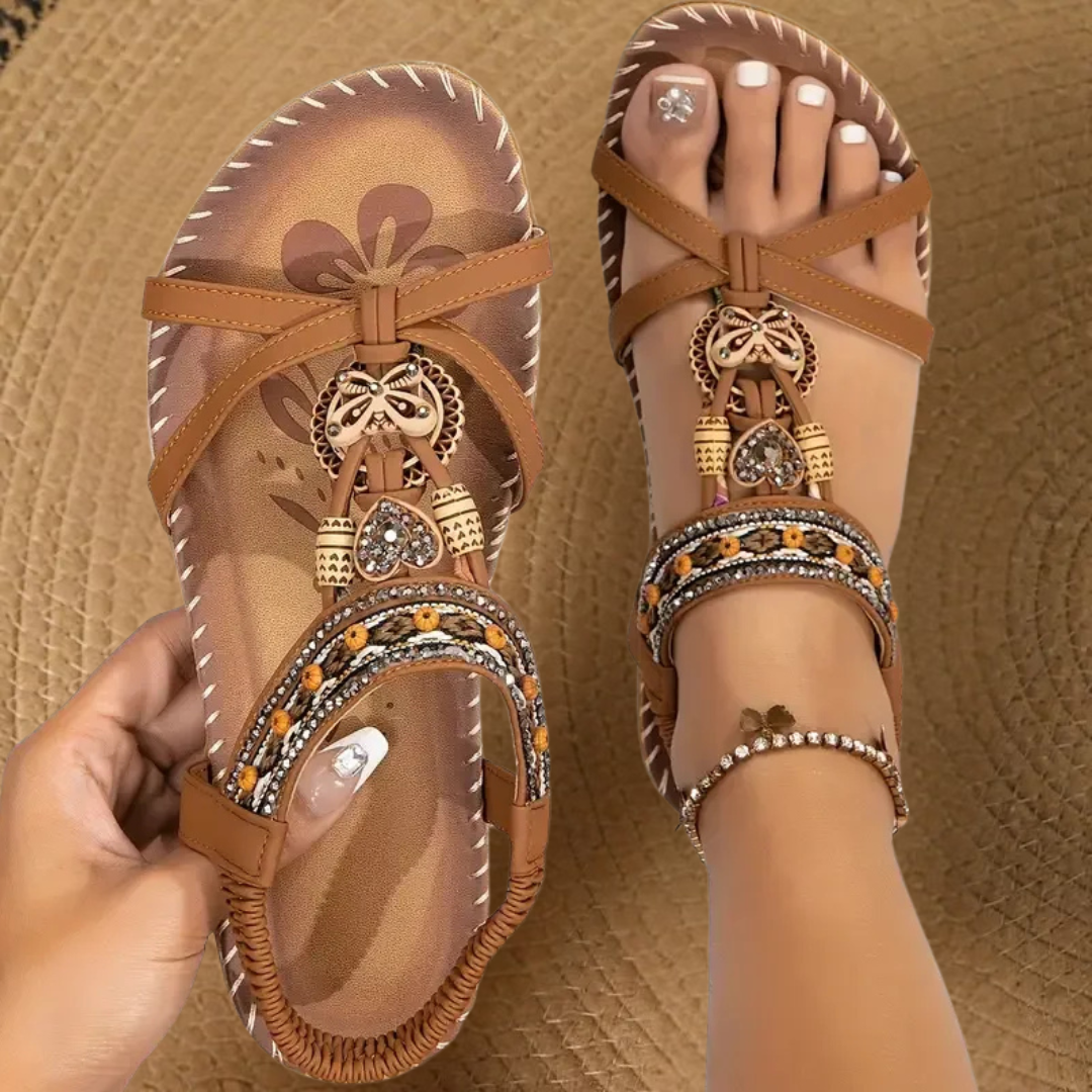Flora™ | Sandales Style Ibiza Alliant Confort et Élégance