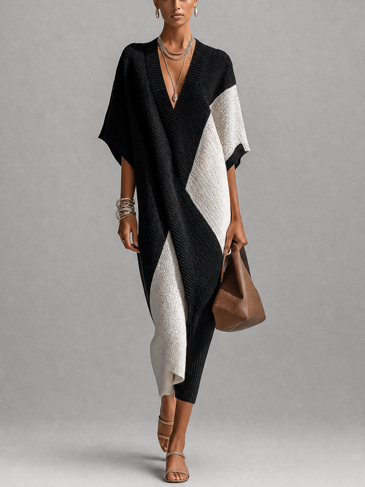 Véra™ | Robe Ébène et Ivoire