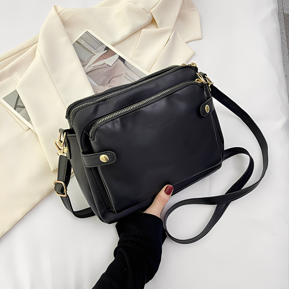Michaela™ |  Sac en cuir classique pour femmes avec bandoulière