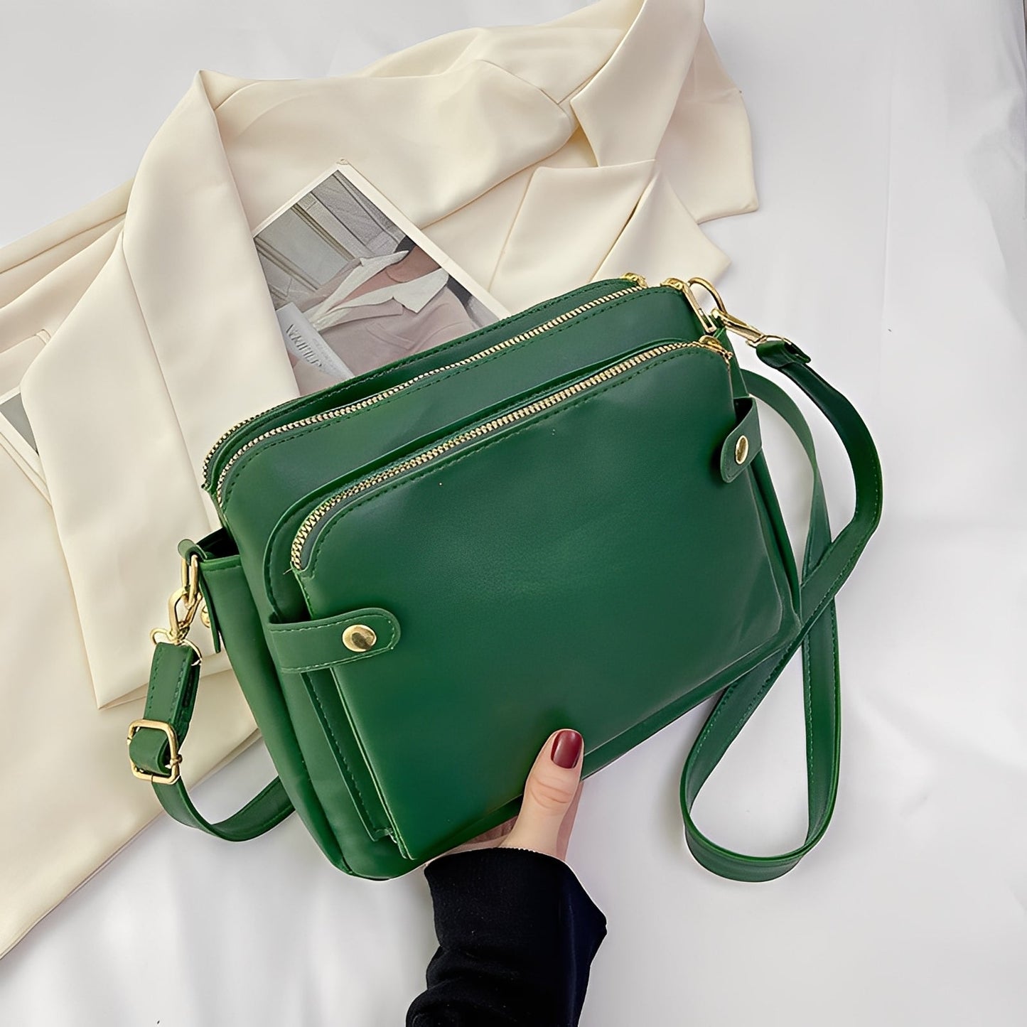 Michaela™ |  Sac en cuir classique pour femmes avec bandoulière
