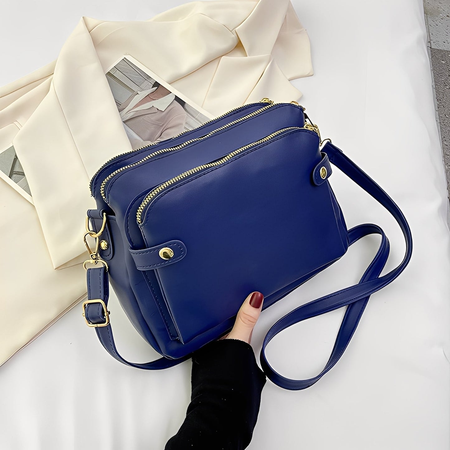 Michaela™ |  Sac en cuir classique pour femmes avec bandoulière