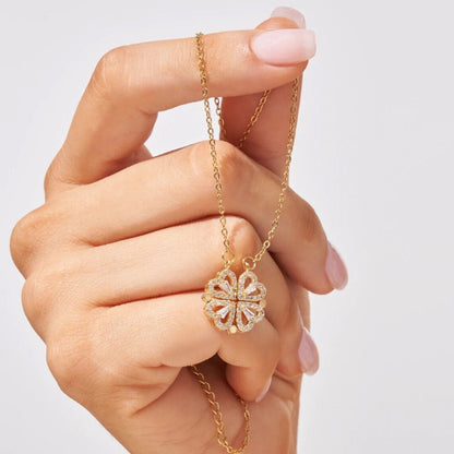 Clémence™ | Collier Trèfle Porte-Bonheur Serti de Cristaux