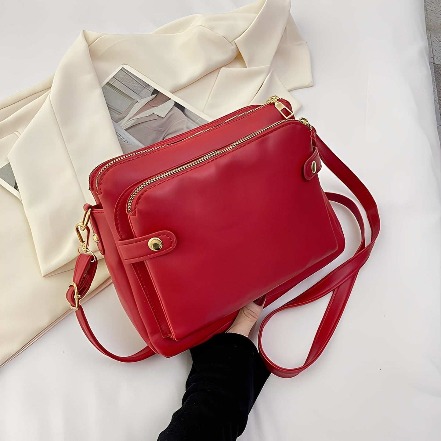 Michaela™ |  Sac en cuir classique pour femmes avec bandoulière