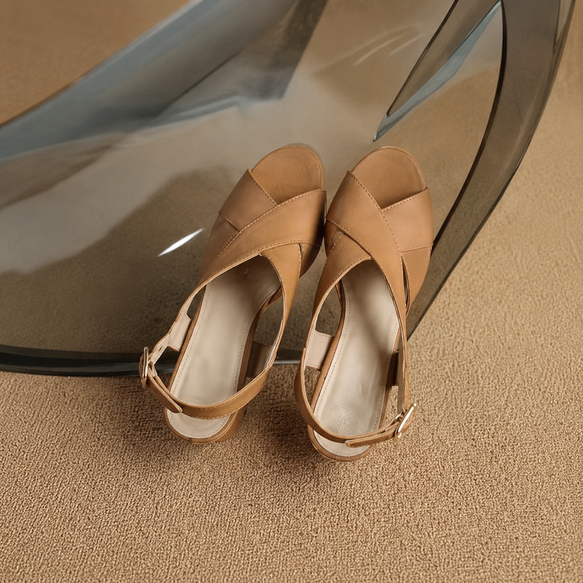 Delphine™ | Sandales Élégantes à Talon Carré