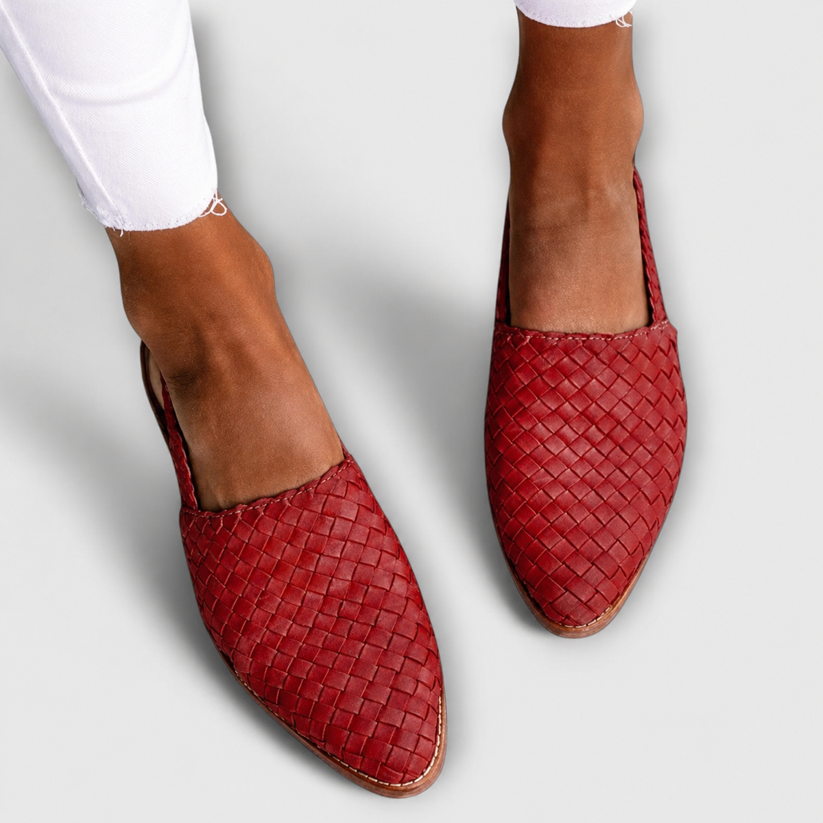 Simone™ | Mocassins Tressés à Bride Arrière