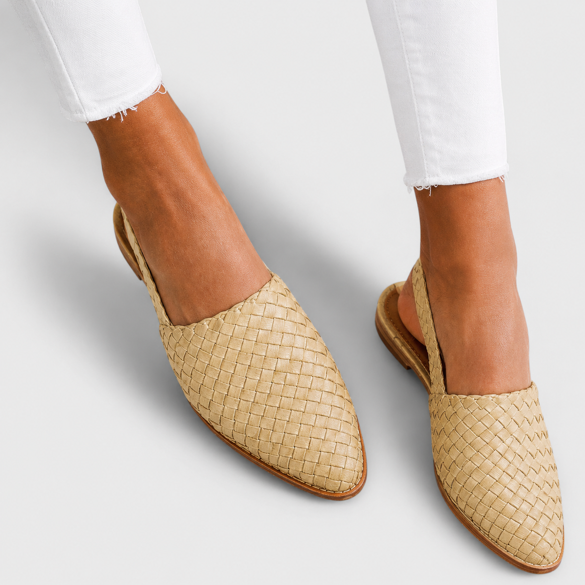 Simone™ | Mocassins Tressés à Bride Arrière