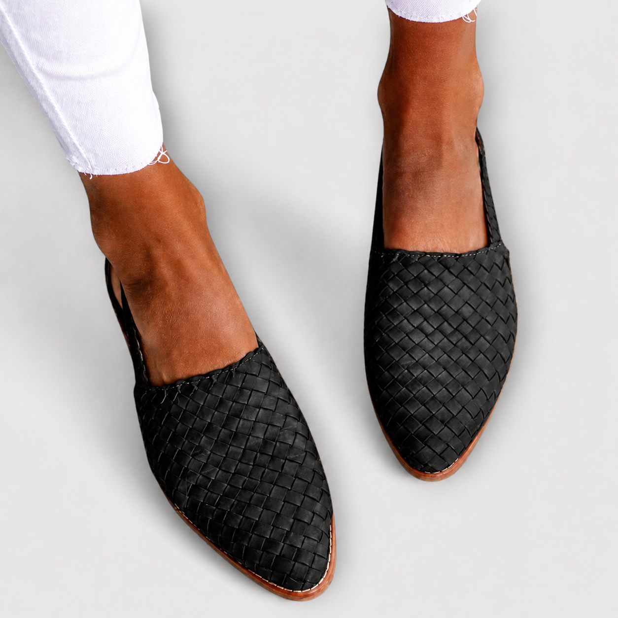 Simone™ | Mocassins Tressés à Bride Arrière