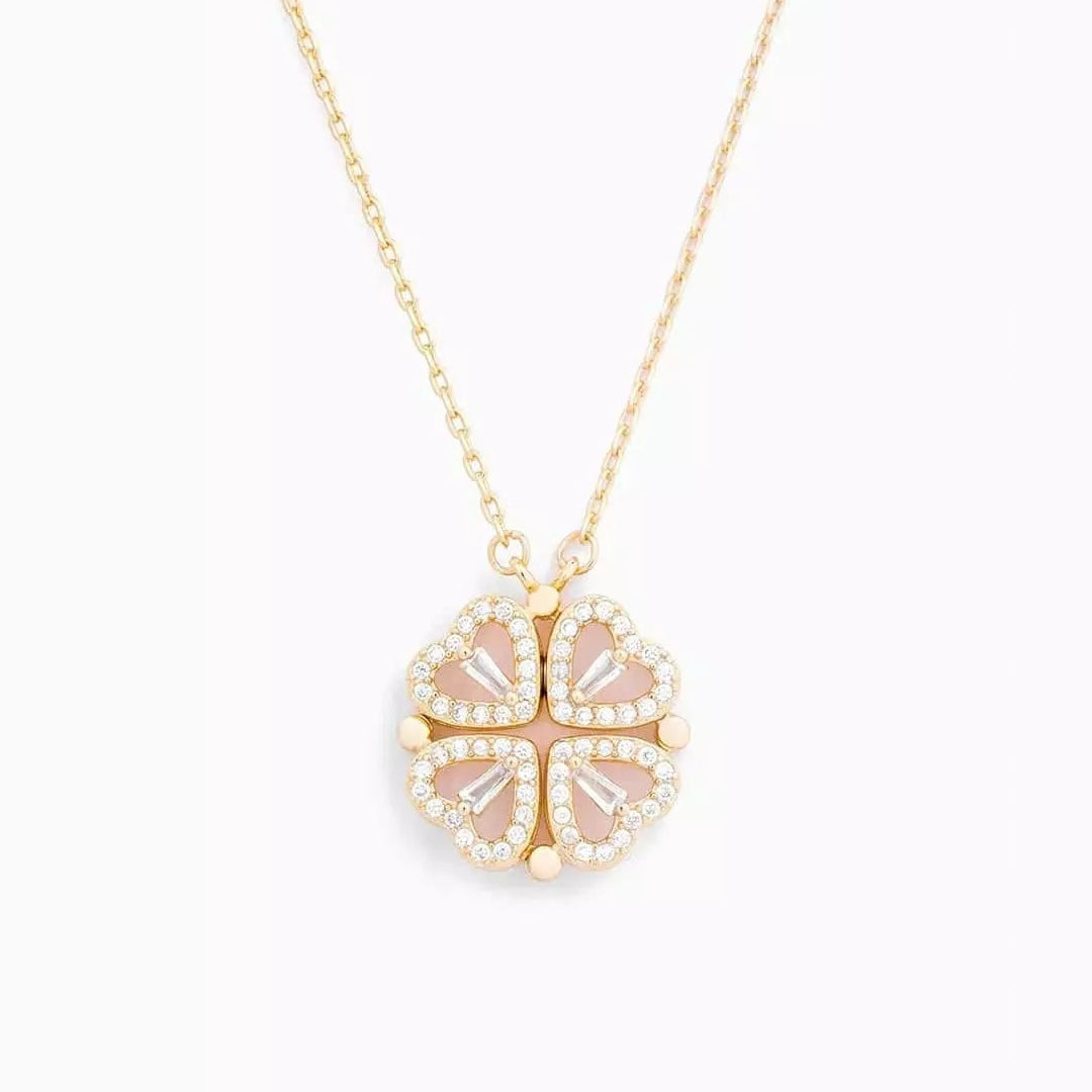 Clémence™ | Collier Trèfle Porte-Bonheur Serti de Cristaux
