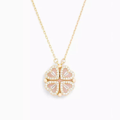 Clémence™ | Collier Trèfle Porte-Bonheur Serti de Cristaux