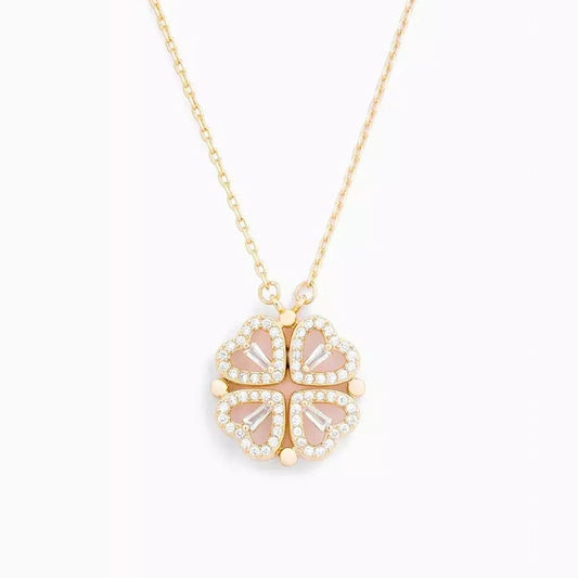 Clémence™ | Collier Trèfle Porte-Bonheur Serti de Cristaux