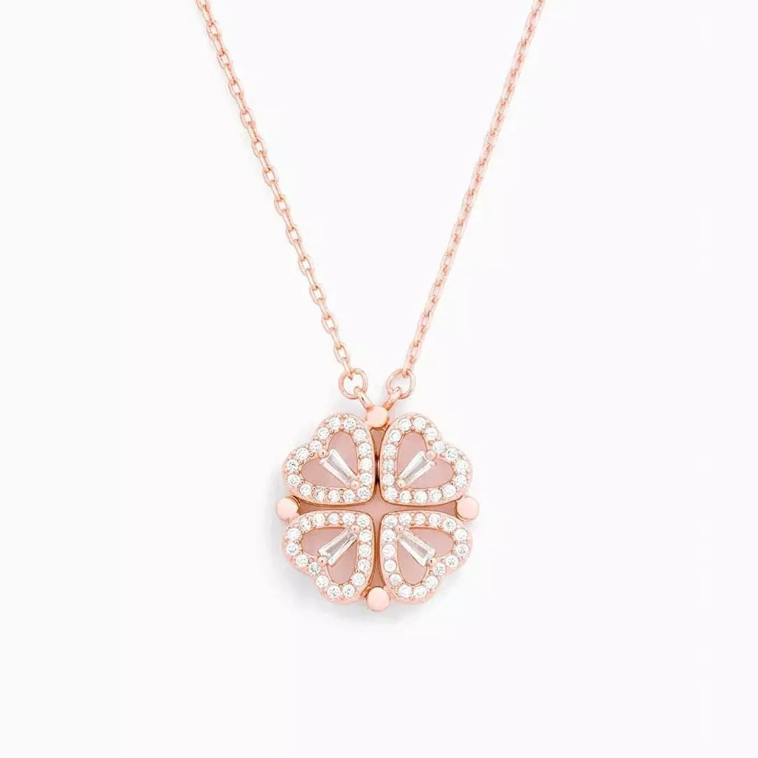 Clémence™ | Collier Trèfle Porte-Bonheur Serti de Cristaux