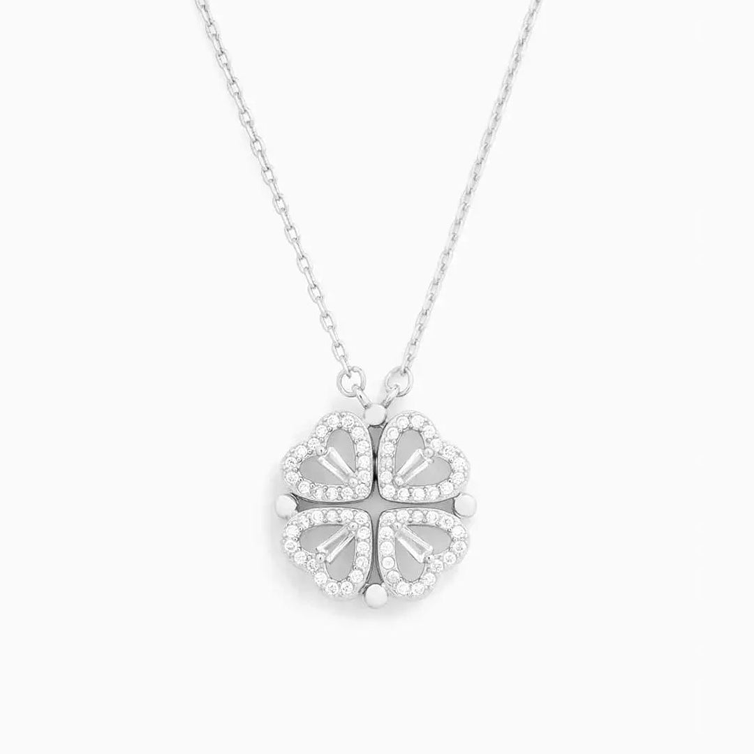 Clémence™ | Collier Trèfle Porte-Bonheur Serti de Cristaux