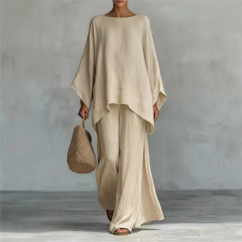 Camille™ | Ensemble Deux Pièces à manches longues et pantalon large