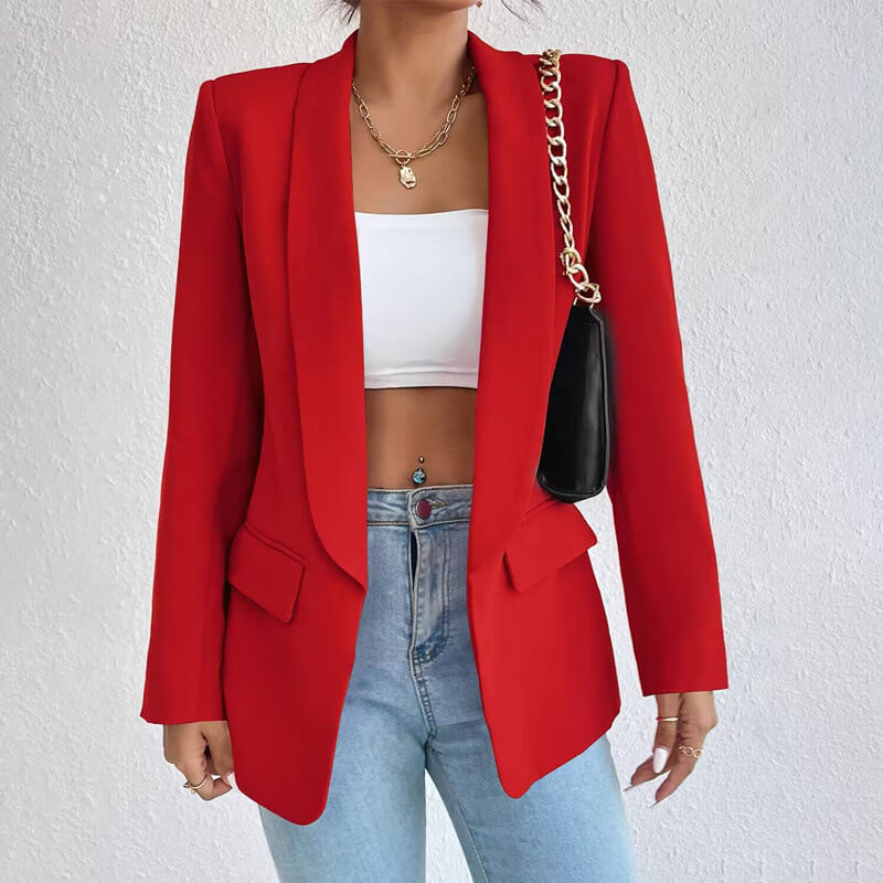 Colette™ | Femmes Manches Longues Ouvert Devant Blazer Elégant