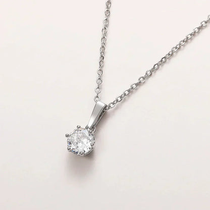 Fleur™ | Collier Pendentif Classique en Zirconium