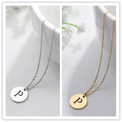 Solène™ | Collier Pendentif Lettre en Or Élégant