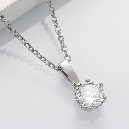 Fleur™ | Collier Pendentif Classique en Zirconium