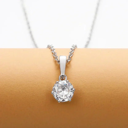 Fleur™ | Collier Pendentif Classique en Zirconium