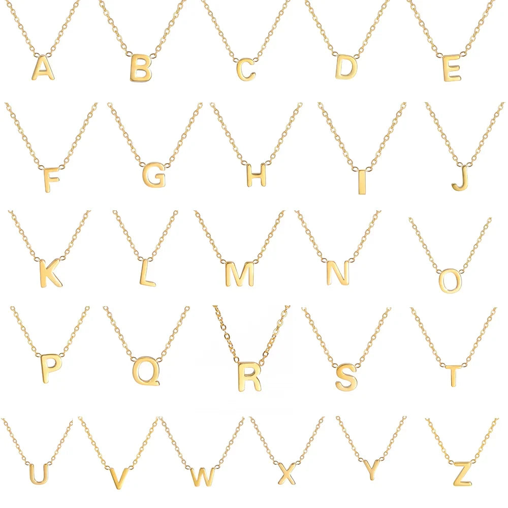 Sandrine™ | Collier Pendentif Alphabet Brillant