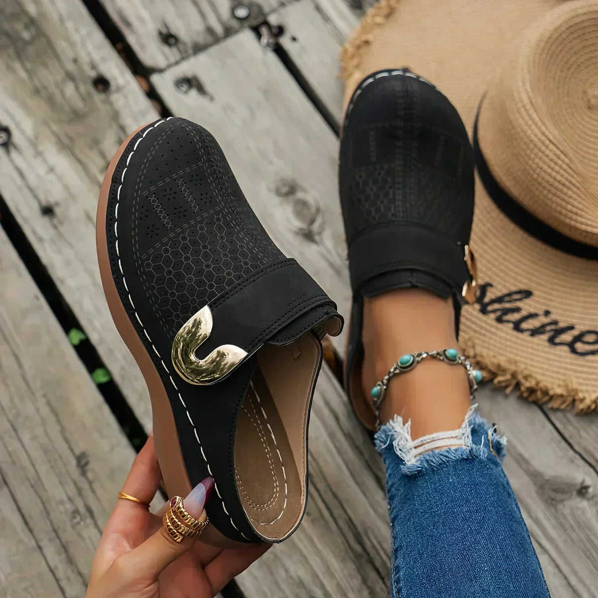 Caprielle™ | Sandales à semelles compensées chic