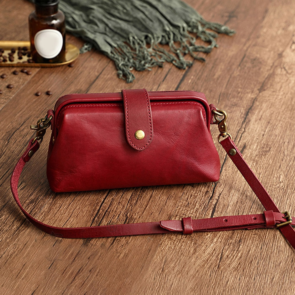Fabienne™ | Sac en cuir rétro, fait main