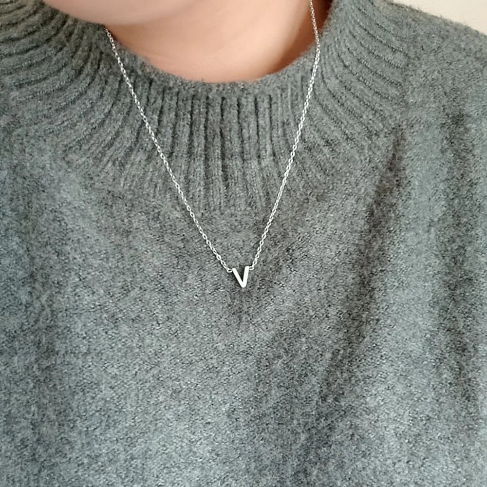 Sandrine™ | Collier Pendentif Alphabet Brillant