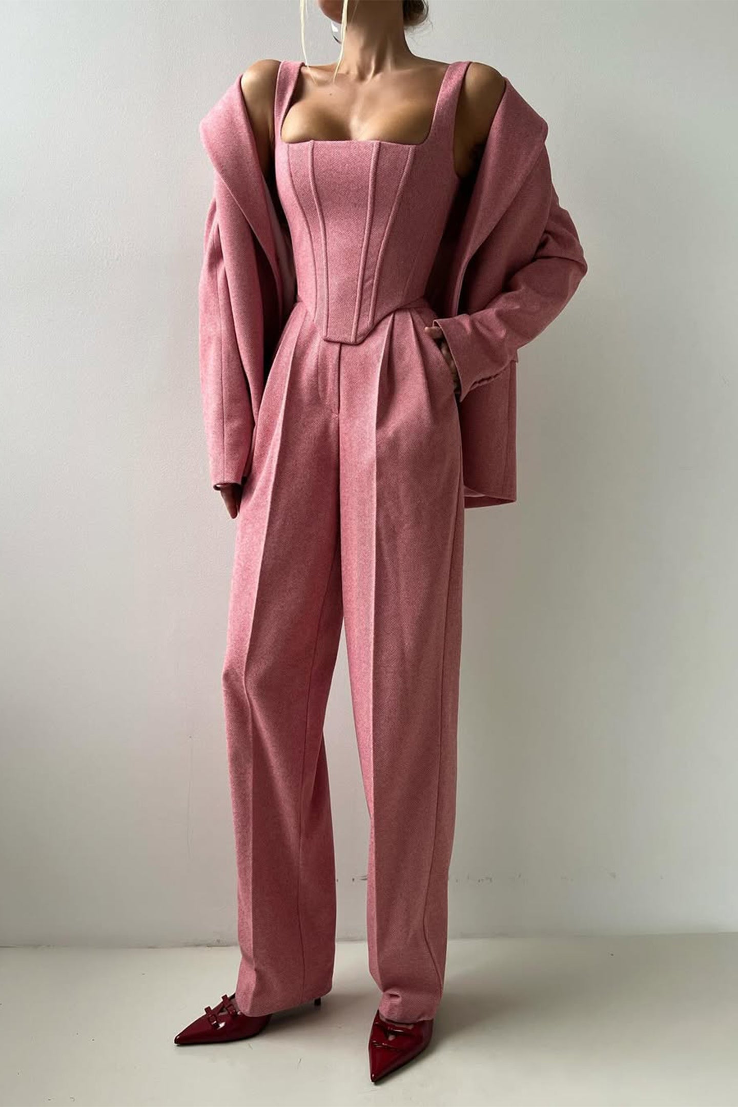 Dolce™ | Ensemble trois pièces avec blazer croisé
