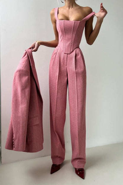 Dolce™ | Ensemble trois pièces avec blazer croisé