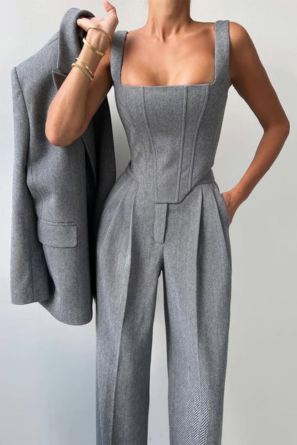 Dolce™ | Ensemble trois pièces avec blazer croisé