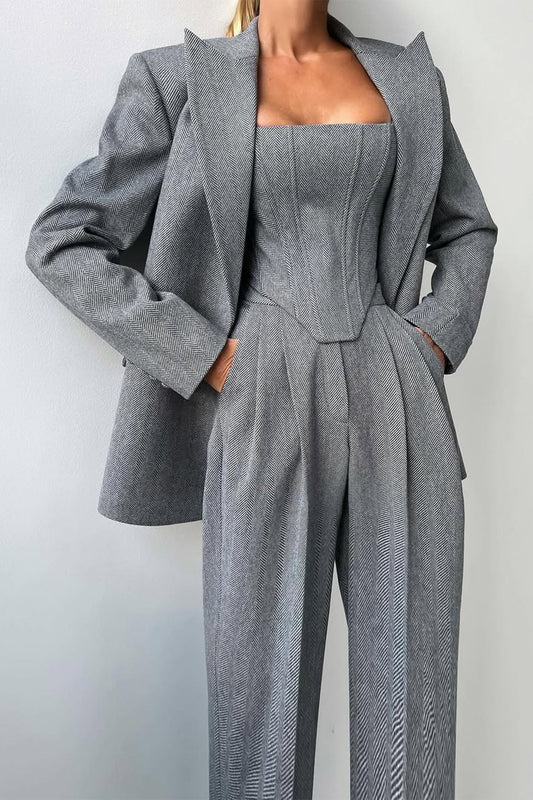 Dolce™ | Ensemble trois pièces avec blazer croisé