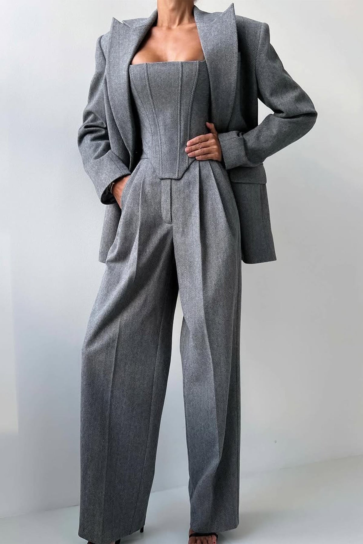 Dolce™ | Ensemble trois pièces avec blazer croisé