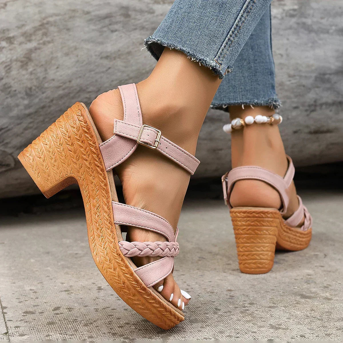 Gianna™ | Sandales Classiques à Talon Moyen