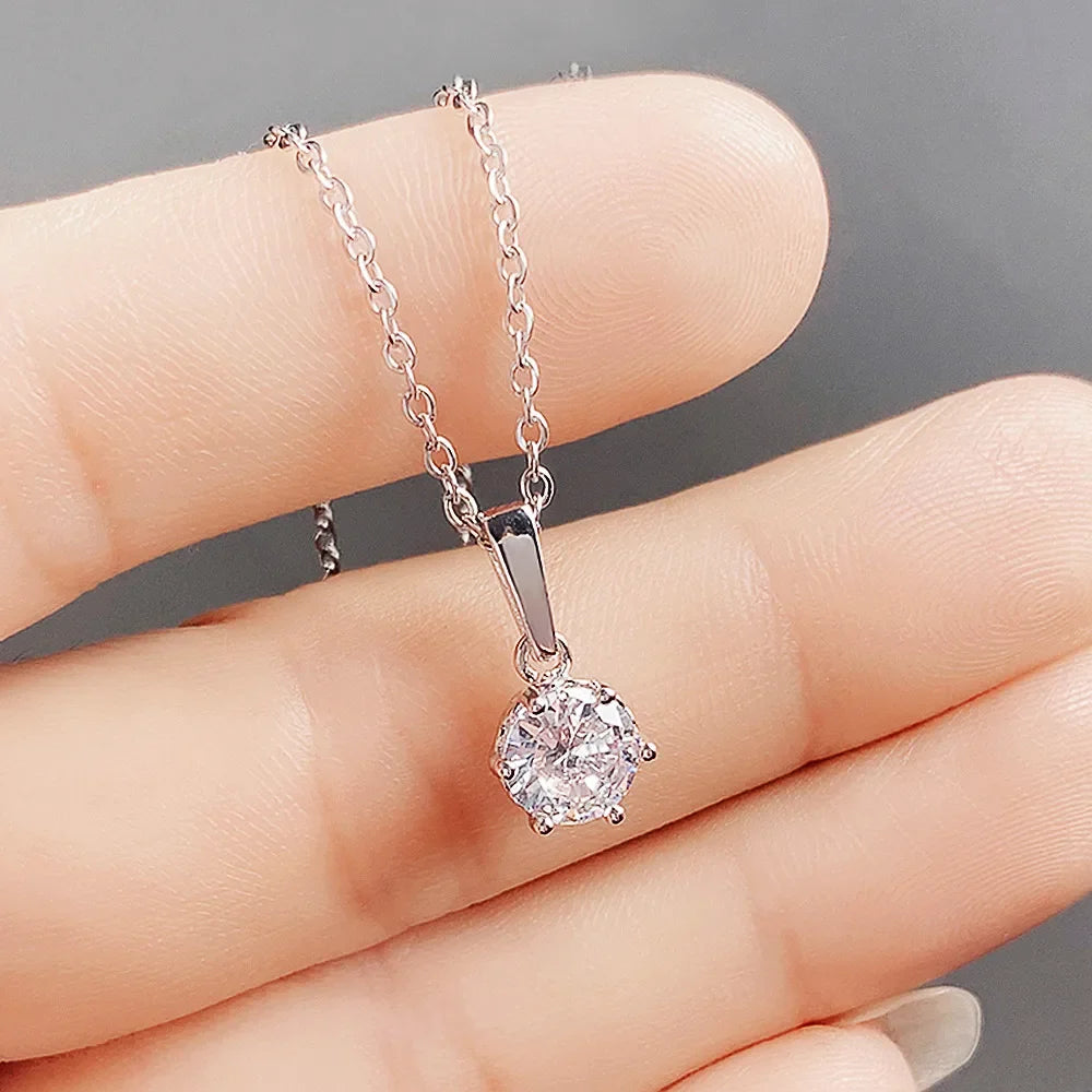 Fleur™ | Collier Pendentif Classique en Zirconium