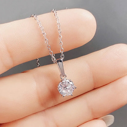 Fleur™ | Collier Pendentif Classique en Zirconium