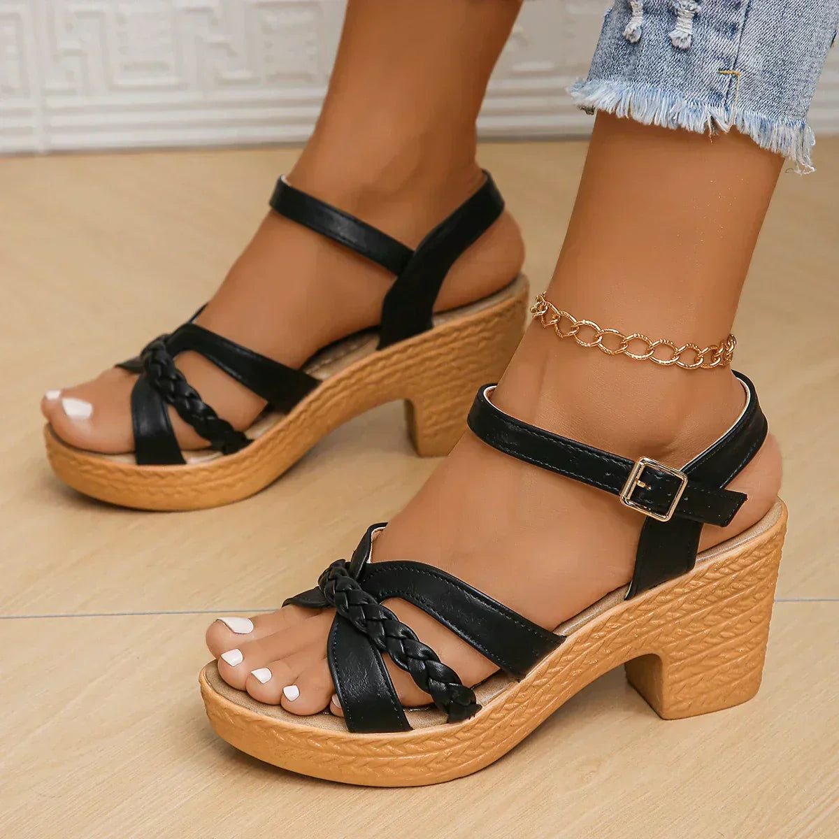 Gianna™ | Sandales Classiques à Talon Moyen
