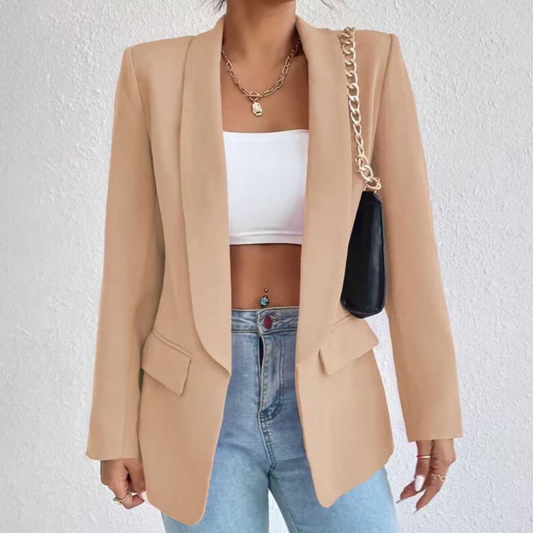 Colette™ | Femmes Manches Longues Ouvert Devant Blazer Elégant