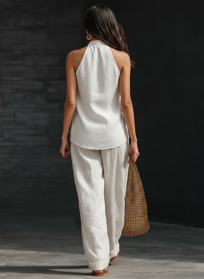 Delphine™ | Ensemble sans manches et pantalon large
