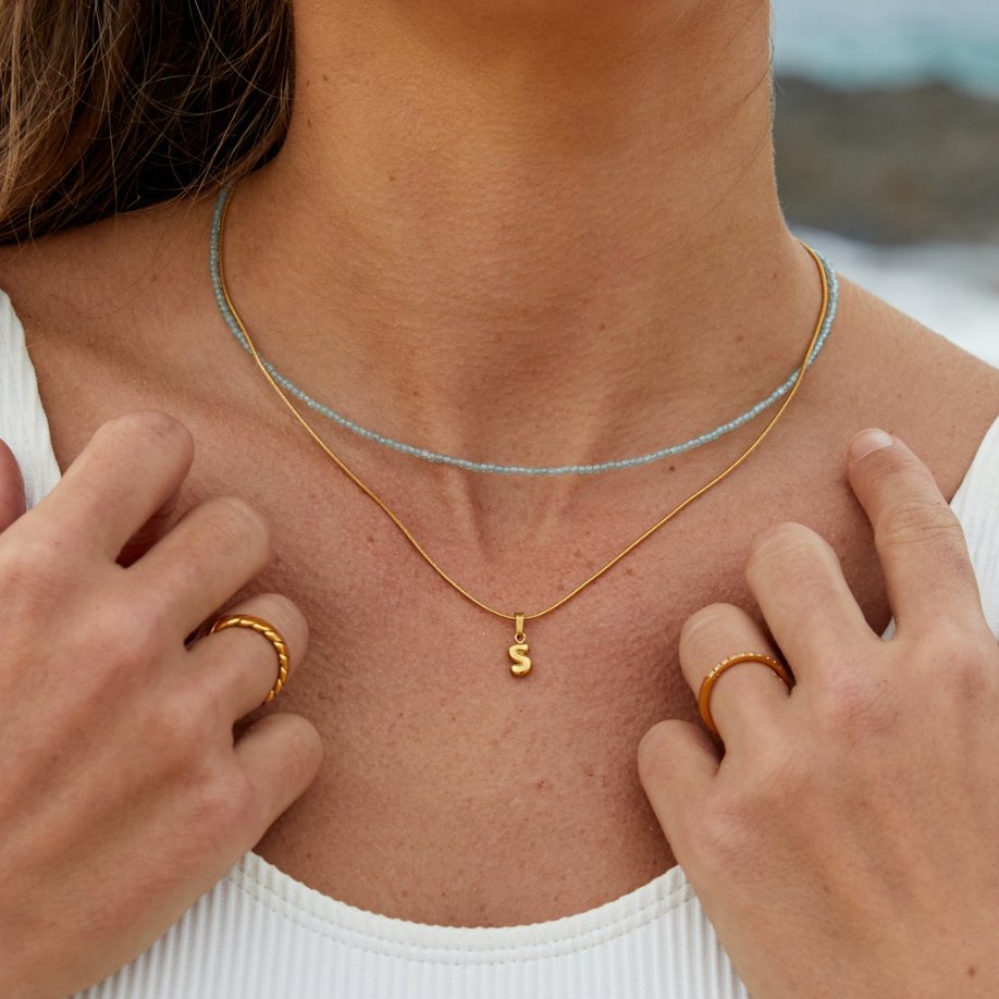 Émilie™ | Collier Lettre Bubble Chic