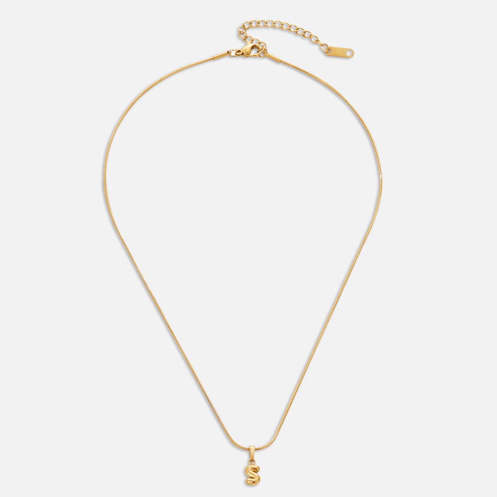 Émilie™ | Collier Lettre Bubble Chic