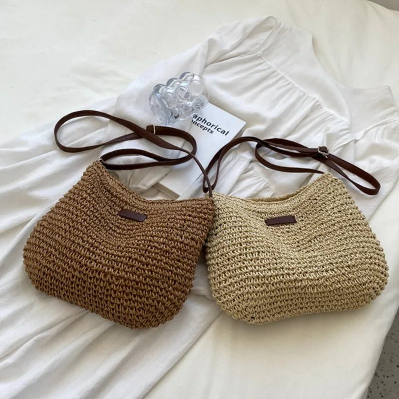 Camille™ | Sac Tressé Élégant à Anses Rondes