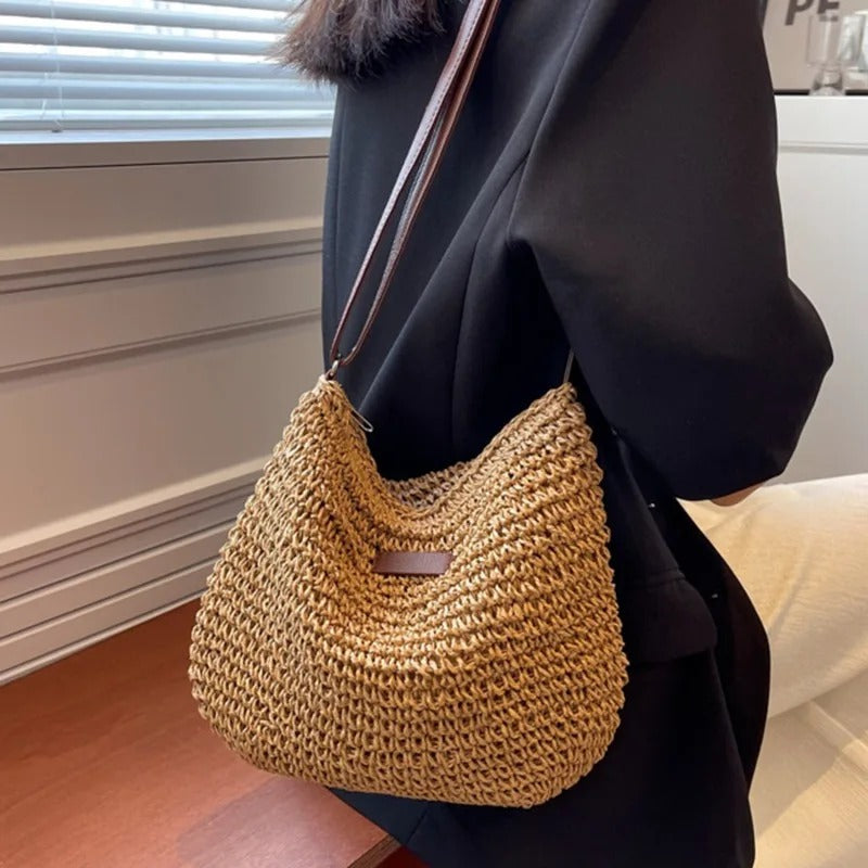 Camille™ | Sac Tressé Élégant à Anses Rondes