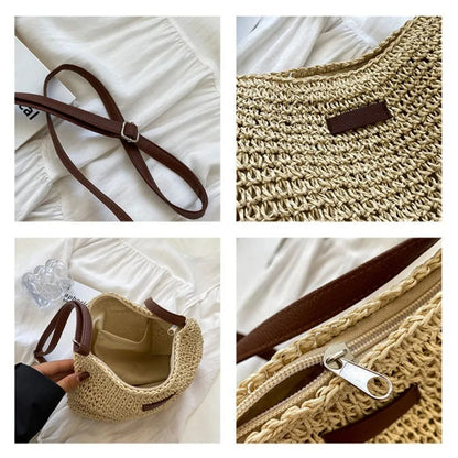 Camille™ | Sac Tressé Élégant à Anses Rondes