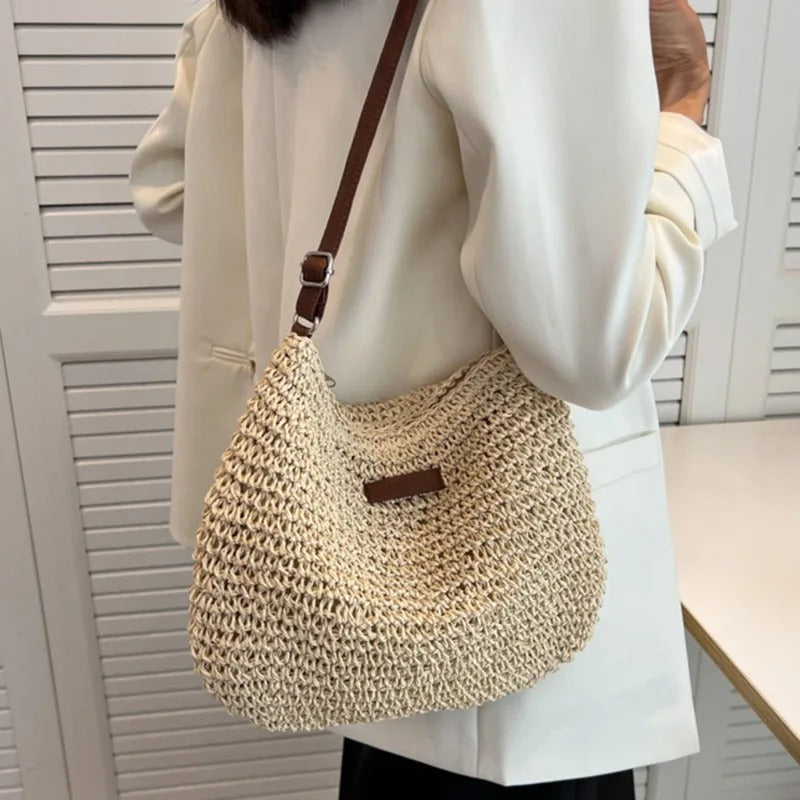 Camille™ | Sac Tressé Élégant à Anses Rondes