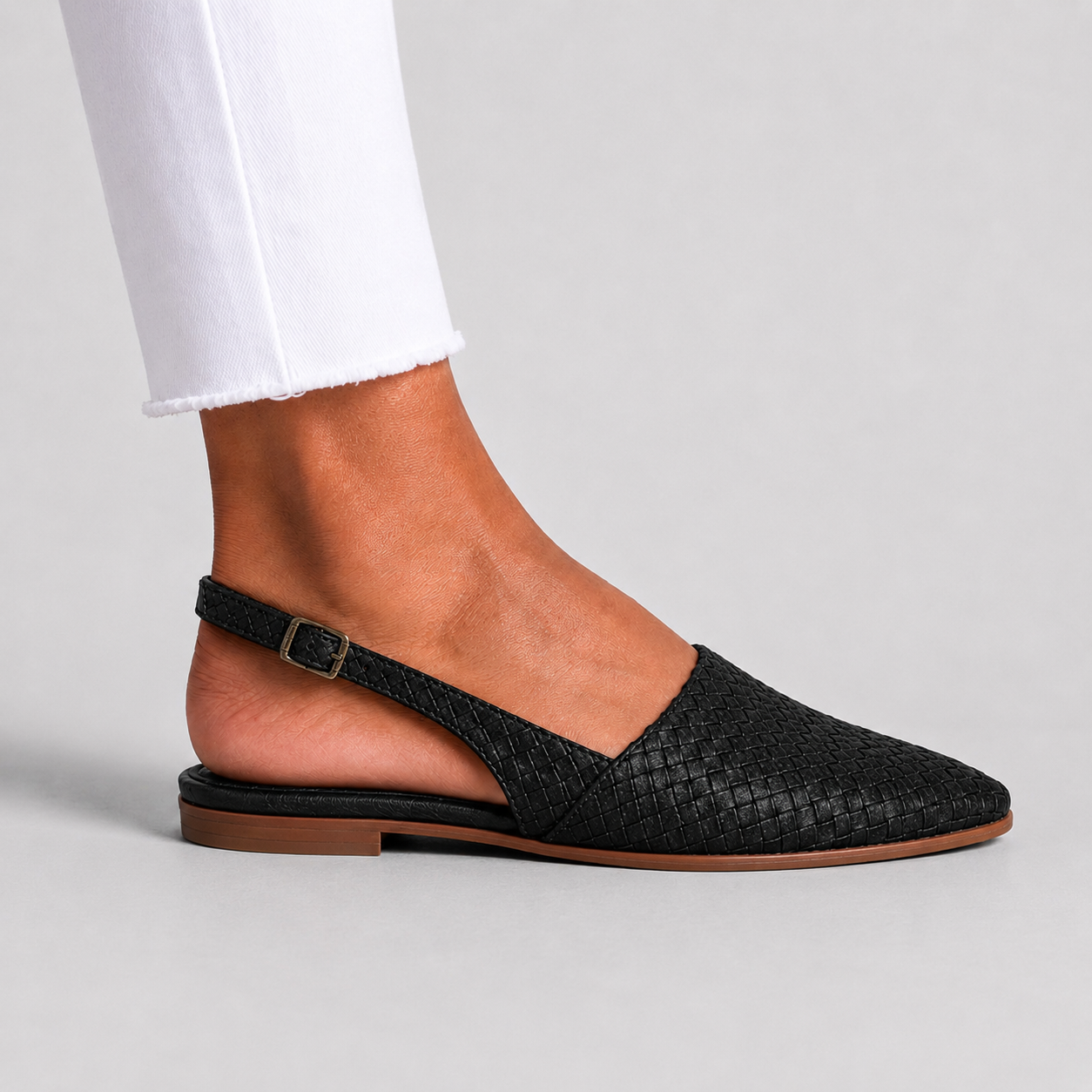 Simone™ | Mocassins Tressés à Bride Arrière