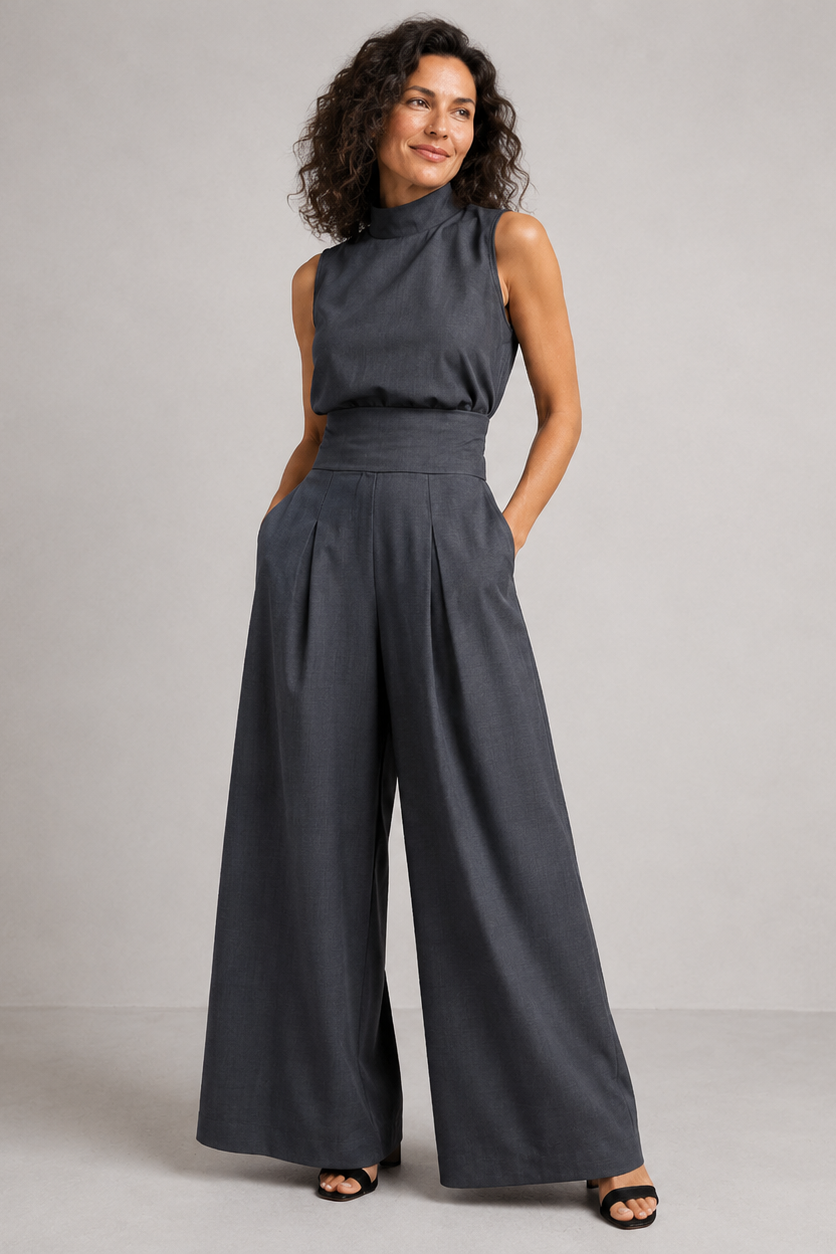 Sofia™ | Ensemble Deux Pièces Bambou Lin, Fluide et Élégant