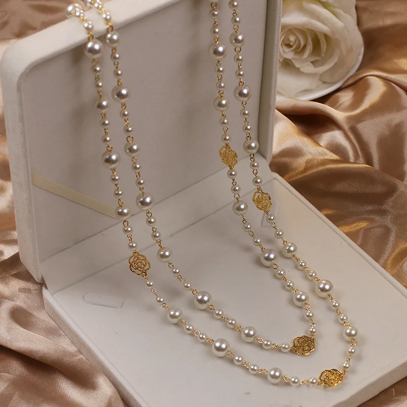 Constance™ | Collier Élégant en Perles Dorées