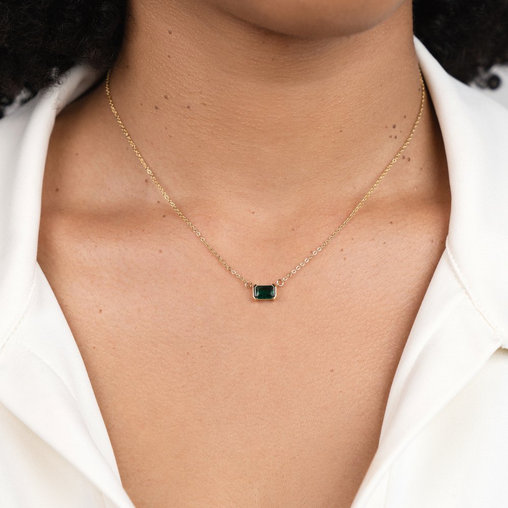 Mathilde™ | Collier Émeraude Délicat