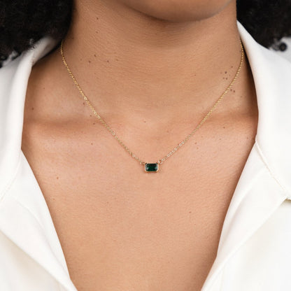 Mathilde™ | Collier Émeraude Délicat