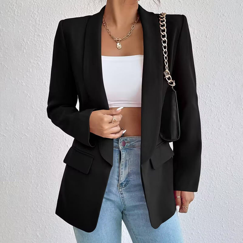 Colette™ | Femmes Manches Longues Ouvert Devant Blazer Elégant